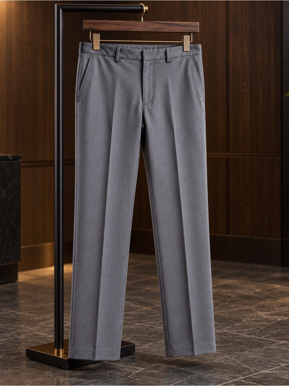 Haggars Men’s Charcoal Straight Fit Dress Pants 34x30 Measures 34x28